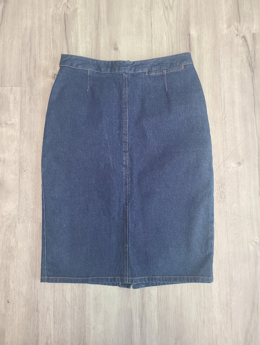 Isaac Mizrahi Dark Blue Denim Pencil Skirt Cotton Stretch Size 4